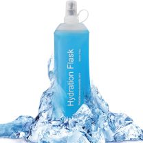 Soft Flask, TPU Collapsible Runner Water Bottle, for Hydration Flask/Running Vests-Running, Hiking, Cycling Folding Bottle (500 ml) - Blue